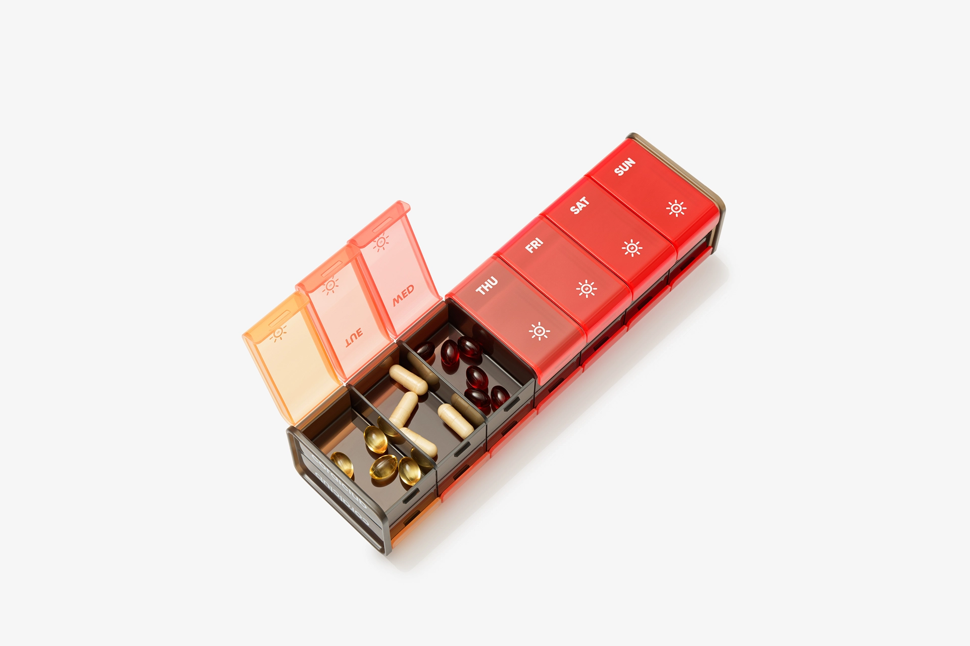 GoBox эки жактуу корпусу менен, кызыл