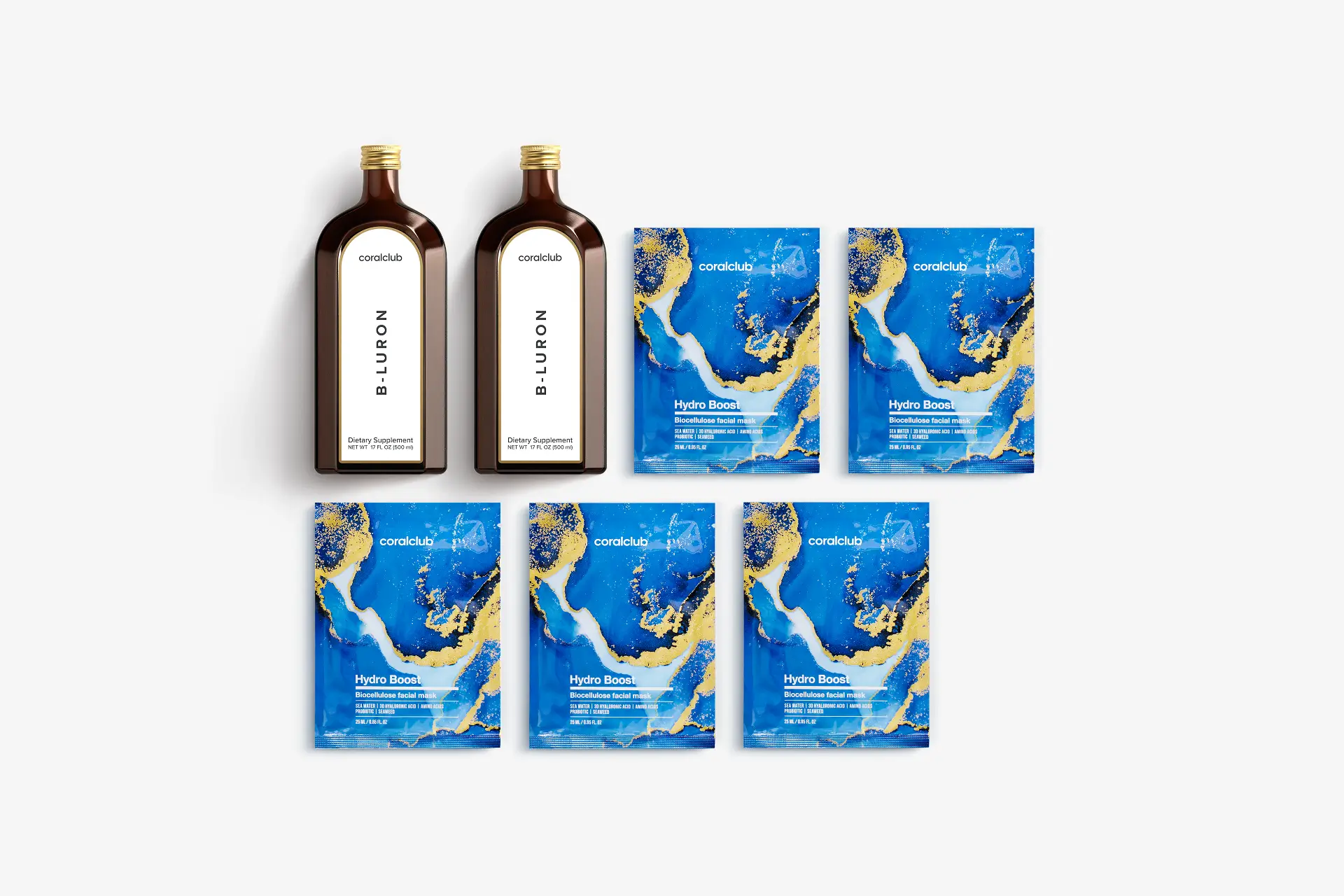 Би-Лурон + Hydro Boost Biocellulose Facial Mask (5 саше)