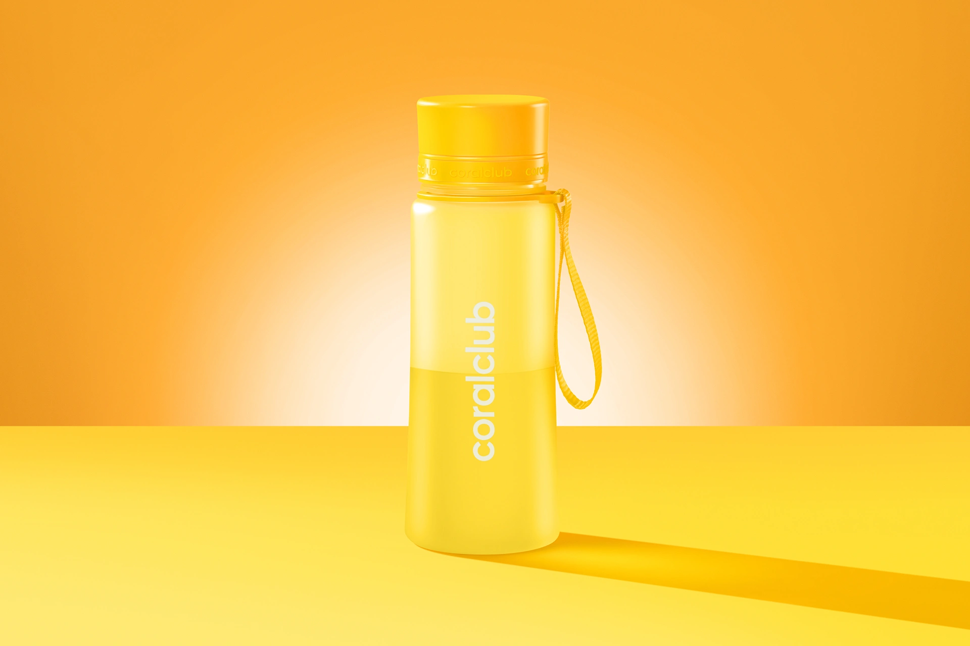Coralclub пластик бөтөлкөсү, сары
